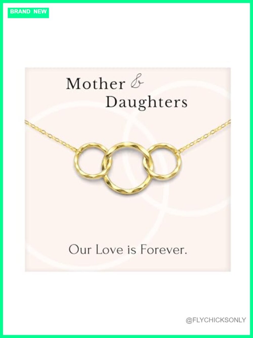 14K Gold Vermeil Sterling Silver Necklace Message Card Gift